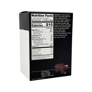 Alternative view of Inspire Square Protein Wafers - Chocolate