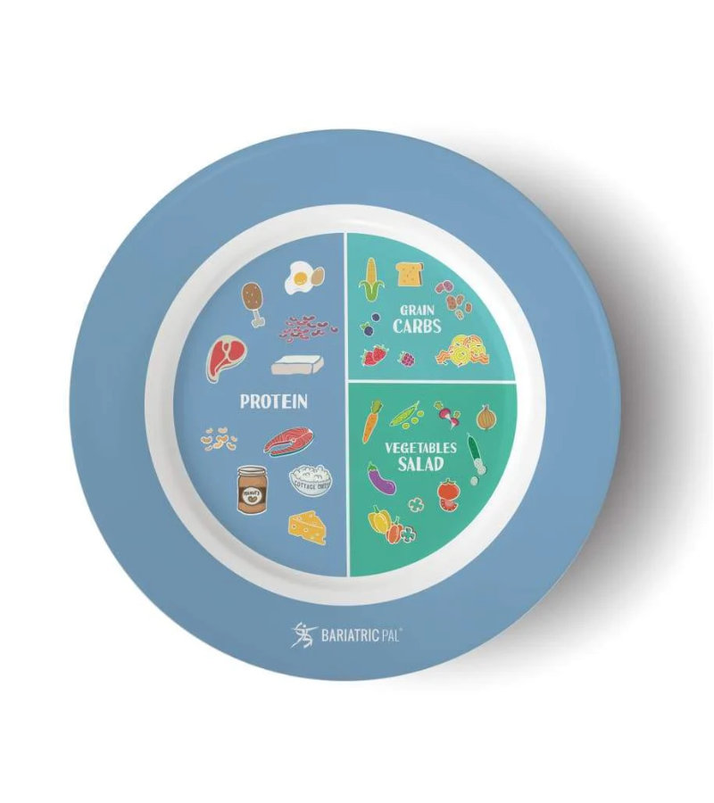 Bariatric Portion Control Plate by BariatricPal 2.0 - Blue